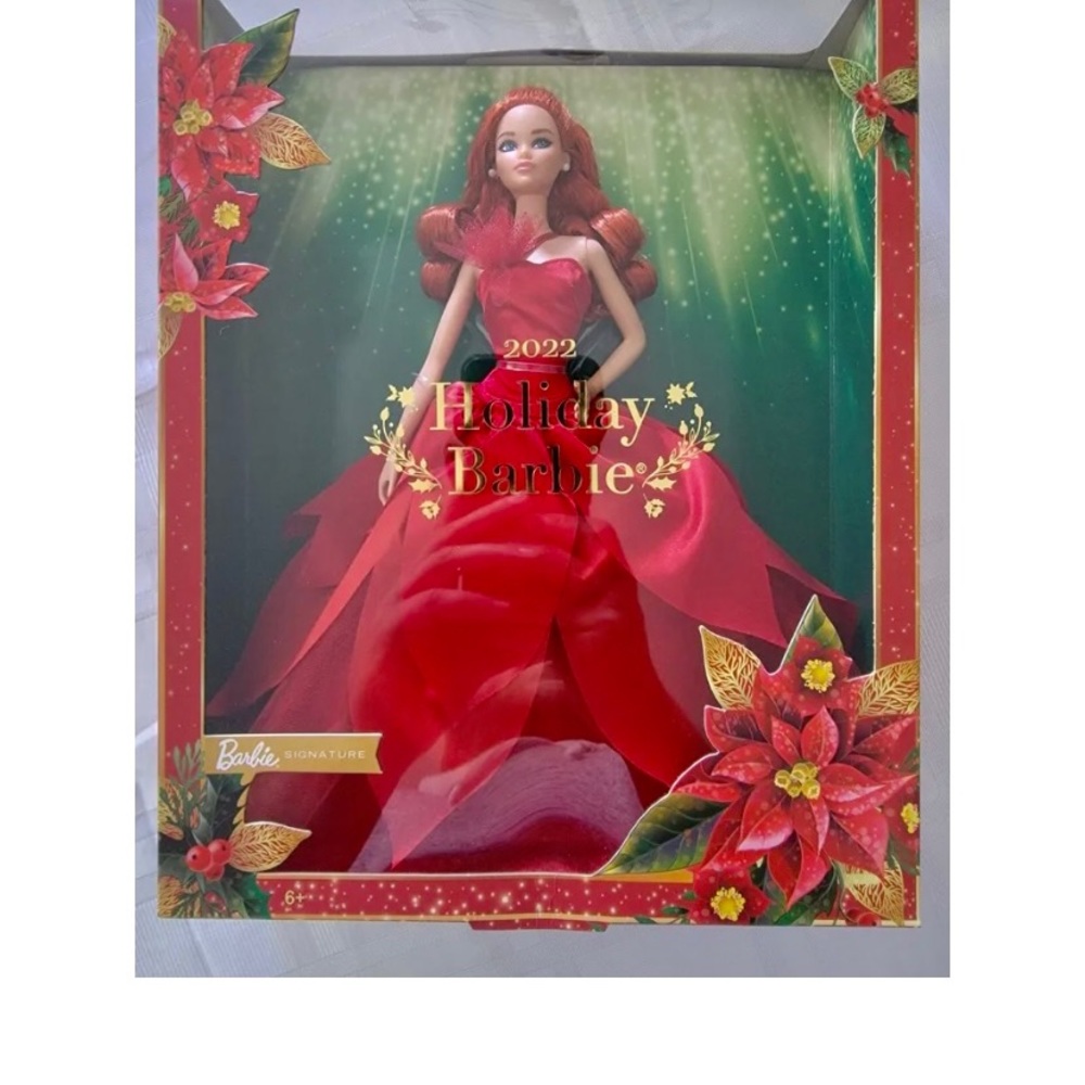 2022 more rare red head  Holiday  Barbie